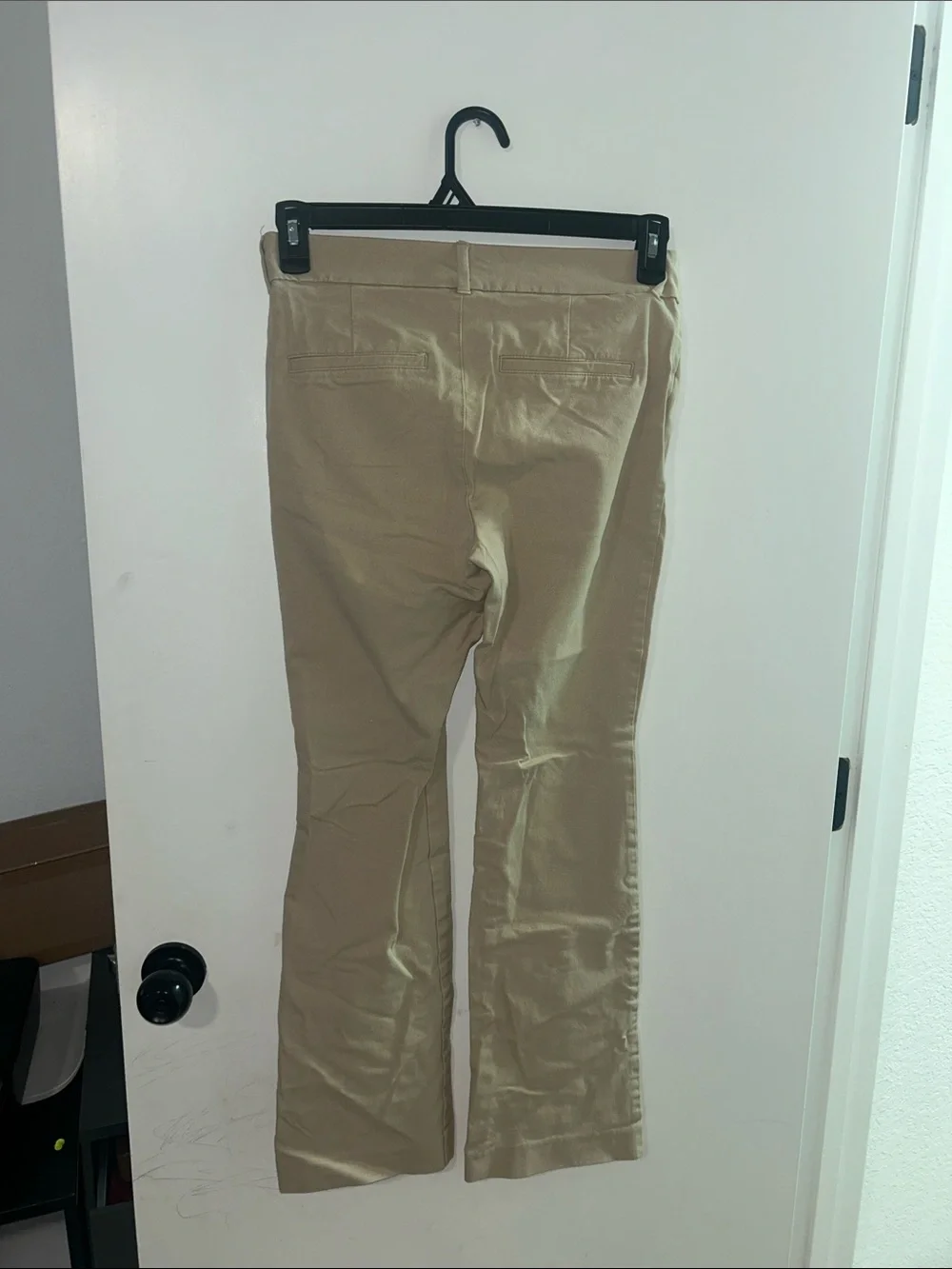 Beige High Rise Pixie Slacks - Picture 2 of 3